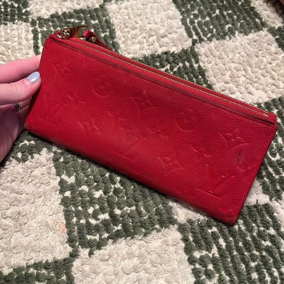 LOUIS VUITTON Adele Wallet Monogram Empreinte Leather Cerise - Picture 4 of 7